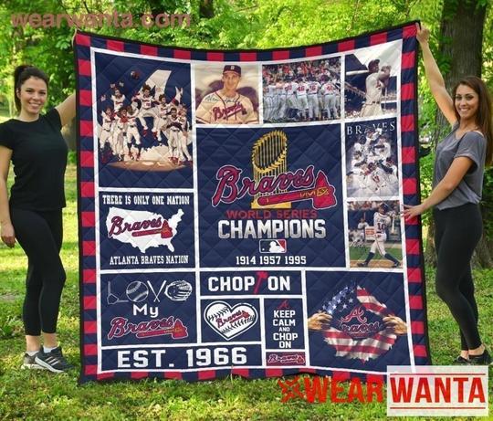 MLB Team Atlanta Braves Quilt Blanket - Teeruto