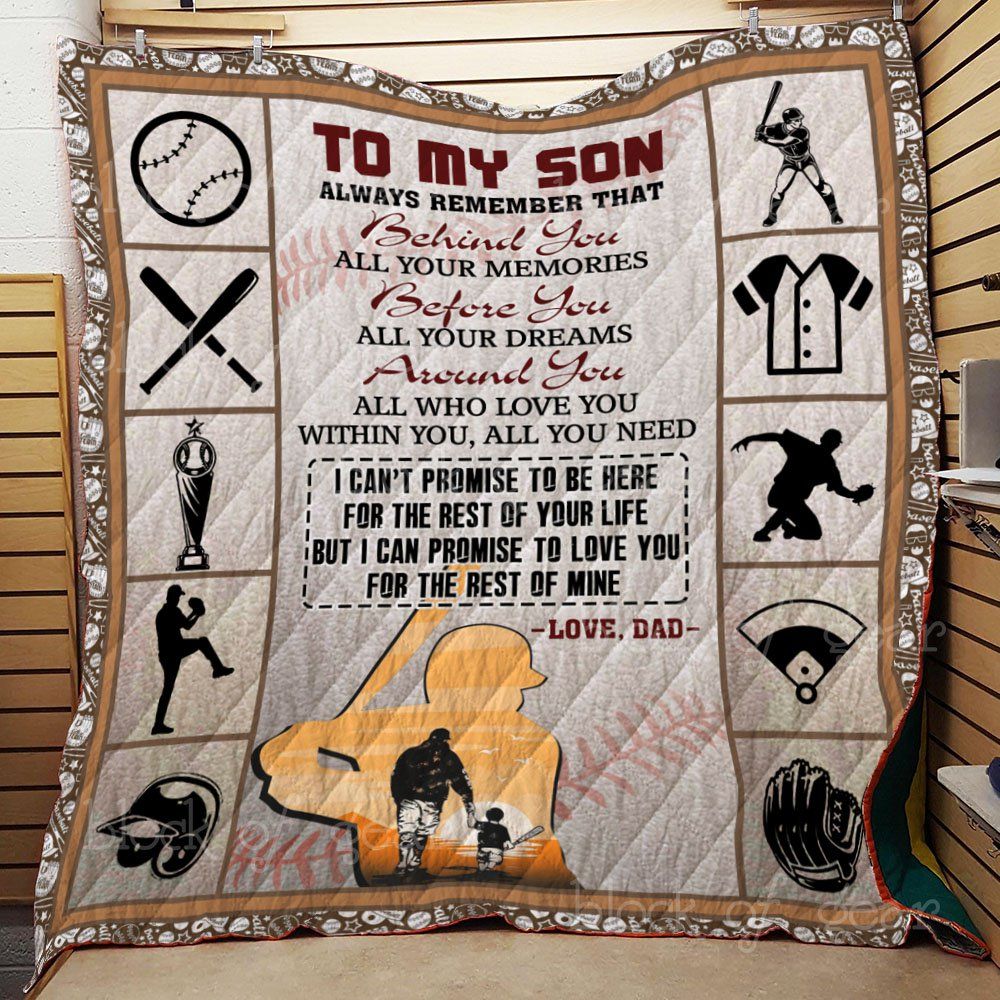 Baseball To My Son You All Your Dreams Personalized Quilt Blanket