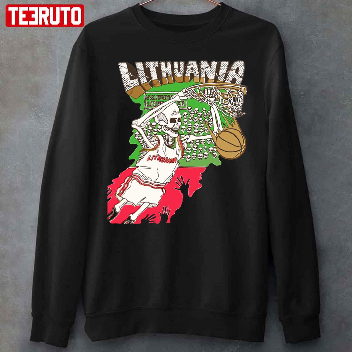 Basketball Skeleton Lithuania Unisex Sweatshirt