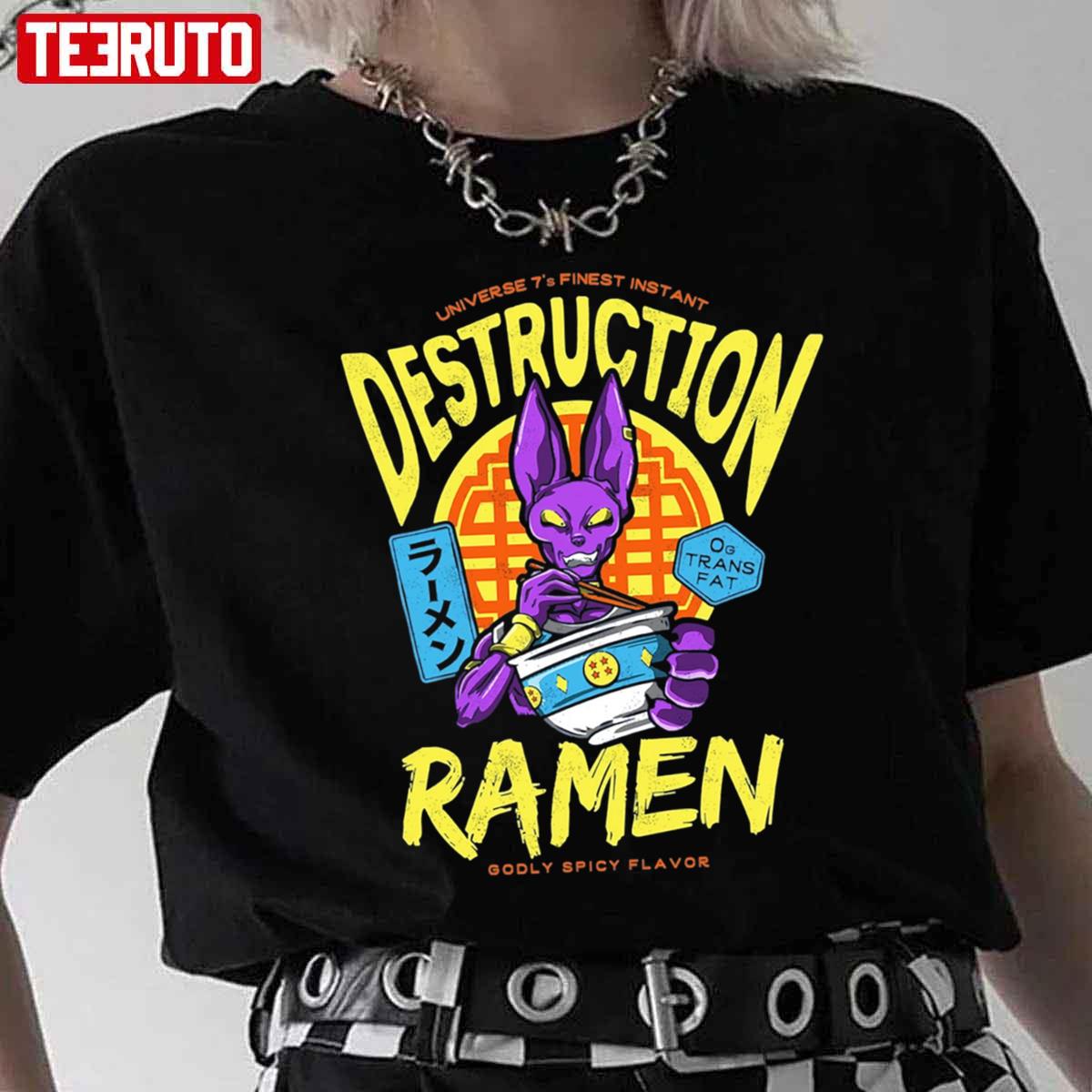 Beerus Dragon Ball The Destruction Of Ramen Unisex T-Shirt