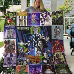 Beetlejuice Halloween Movie Quilt Blanket