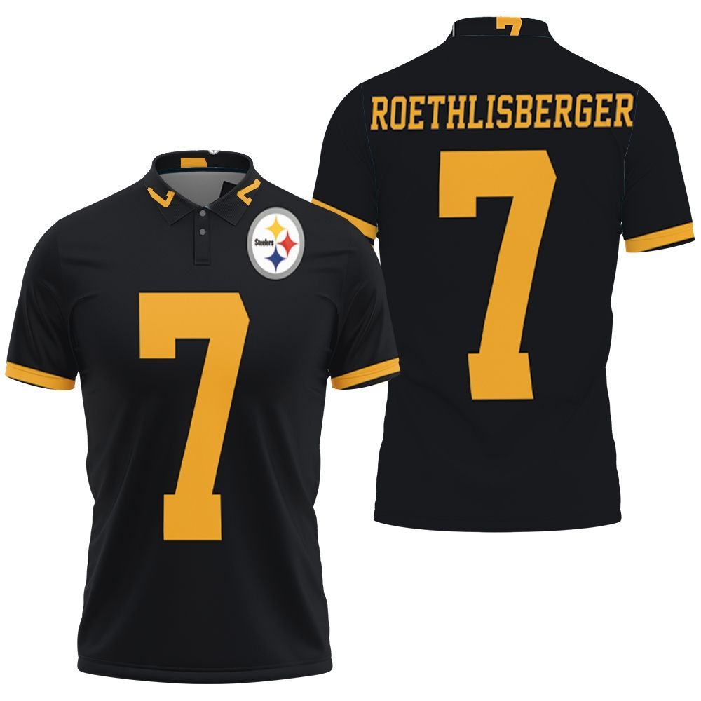 Ben Roethlisberger Pittsburgh Steelers Color Rush Limited Jersey Inspired Style Polo Shirt All Over Print Shirt 3d T-shirt