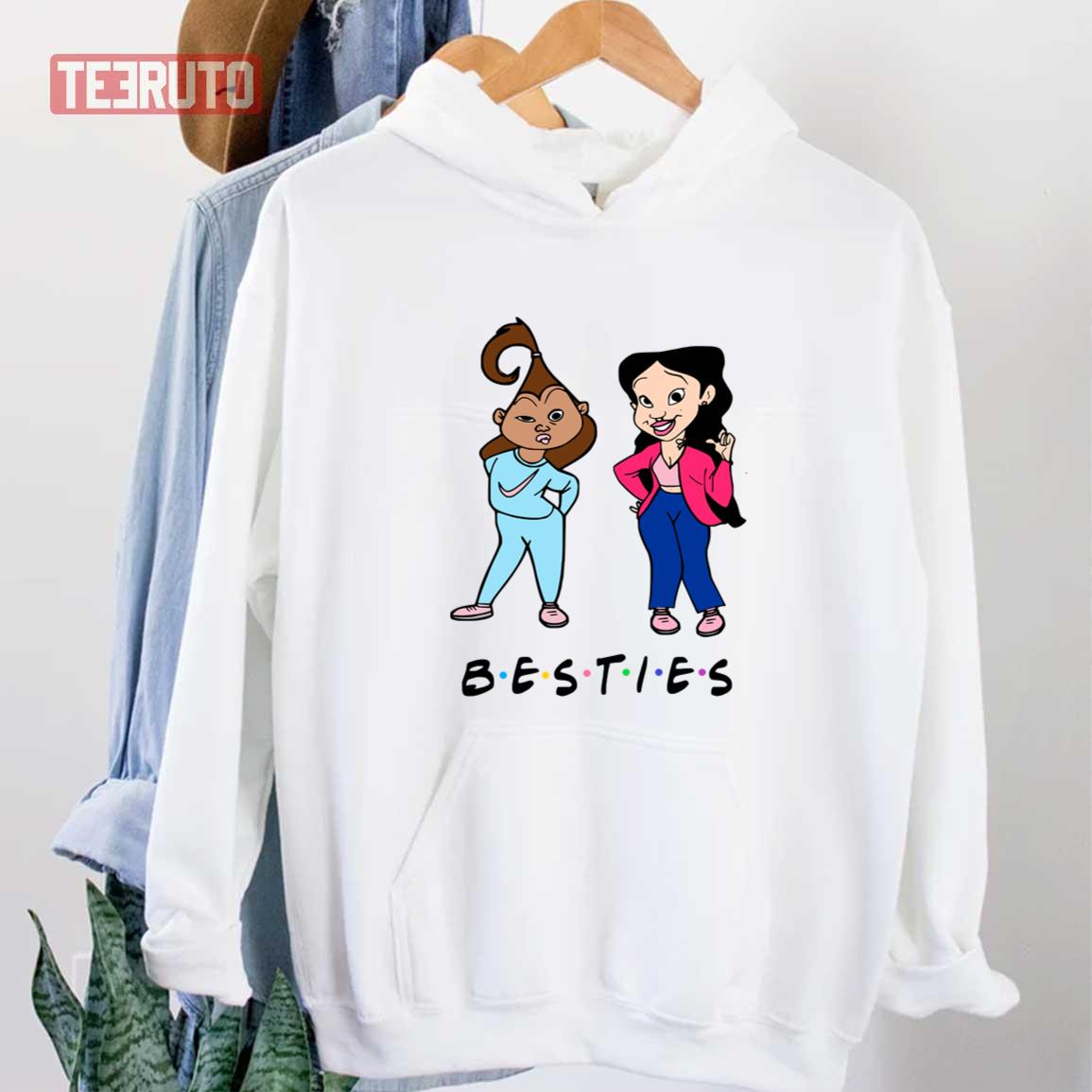 Besties Proud Family Friends Font Art Unisex Hoodie