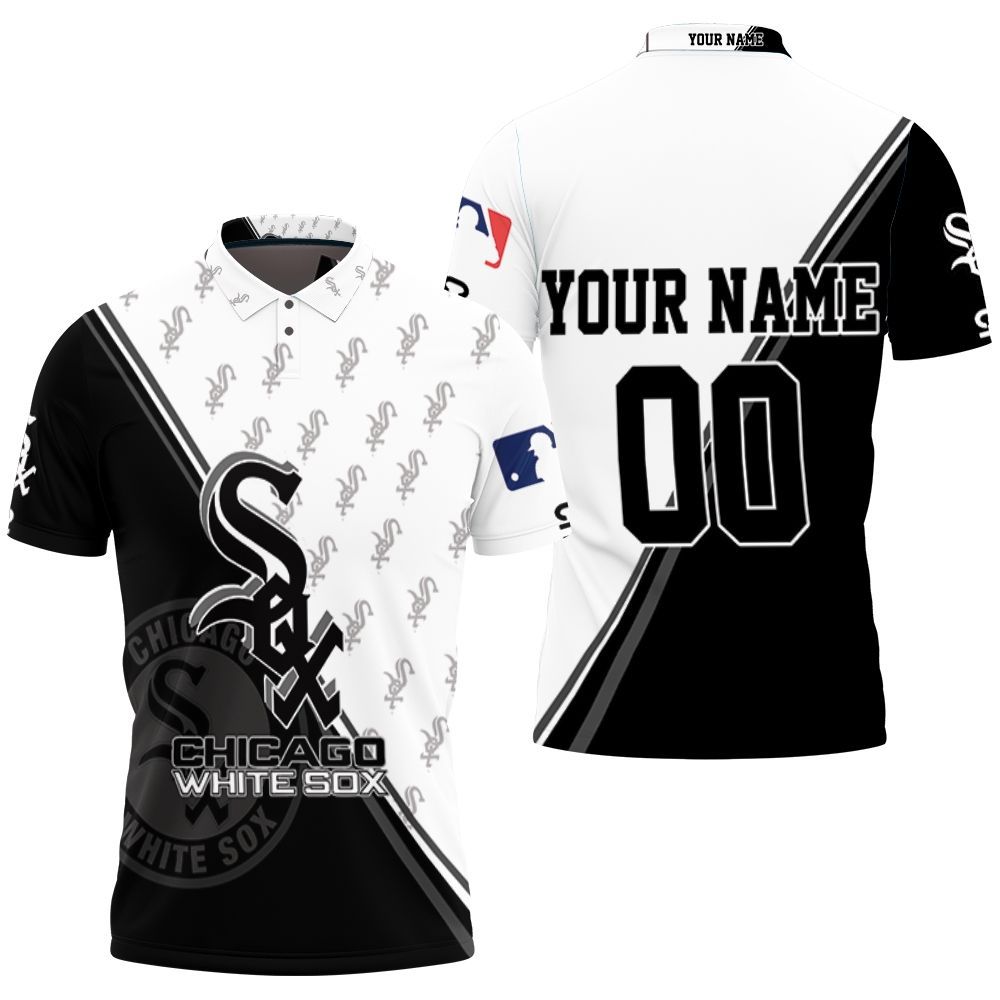 Black And White Chicago White Sox For Fan 3d Personalized Polo