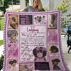 Black Girl To My Granddaughter Personalized Quilt Blanket