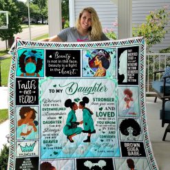 Black To DaughterRemember Whose Daughter You Are Personalized Quilt Blanket