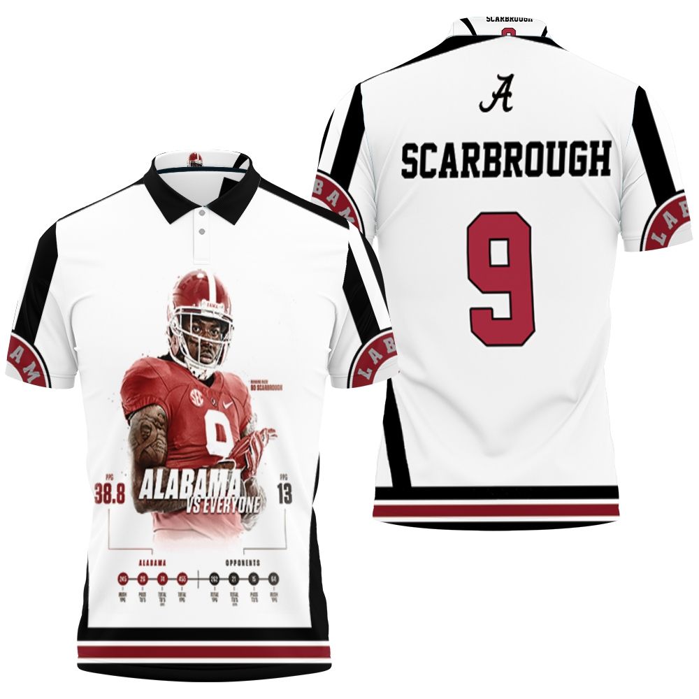 Bo Scarbrough Alabama Crimson Tide 9 Polo Shirt All Over Print Shirt 3d T-shirt