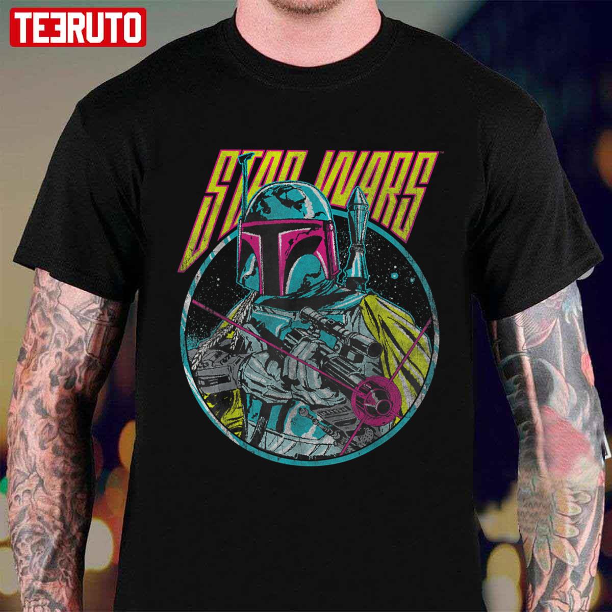 Boba Neon Blaster Vintage Star Wars Unisex T-Shirt