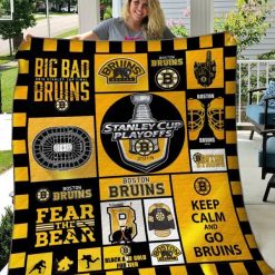 Boston Bruins Keep Calm Quilt Blanket