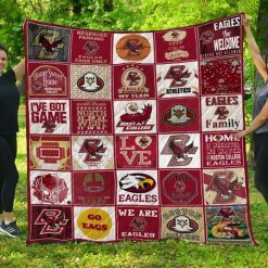Boston College Eagles Combined Ncaa Quilt Blanket