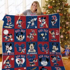Boston Red Sox Mickey Do Damage Quilt Blanket
