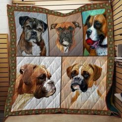 Boxer Dog Love Quilt Blanket