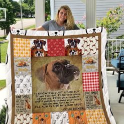 Boxer I’ll Always Be By Your Side Quilt Blanket
