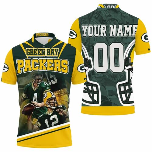 Brett Favre Juwann Winfree Aaron Rodgers Green Bay Packers Great Players Personalized Polo Shirt Model A6362 All Over Print Shirt 3d T-shirt