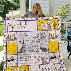 Bristish Short Hair Cat Once Upon A Time Quilt Blanket