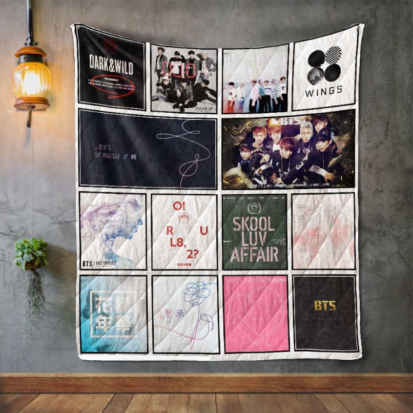 BTS Bangtan Boys Albums Quilt Blanket