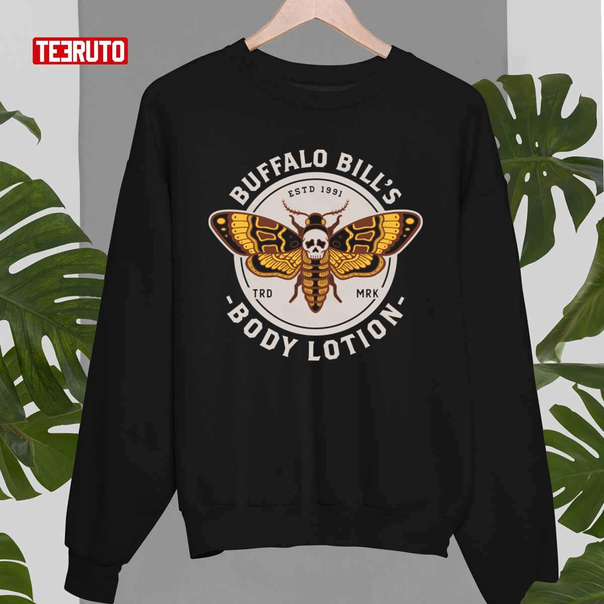 Buffalo Bill's Body Lotion Death's Head Moth Horror Vintage Unisex T-Shirt