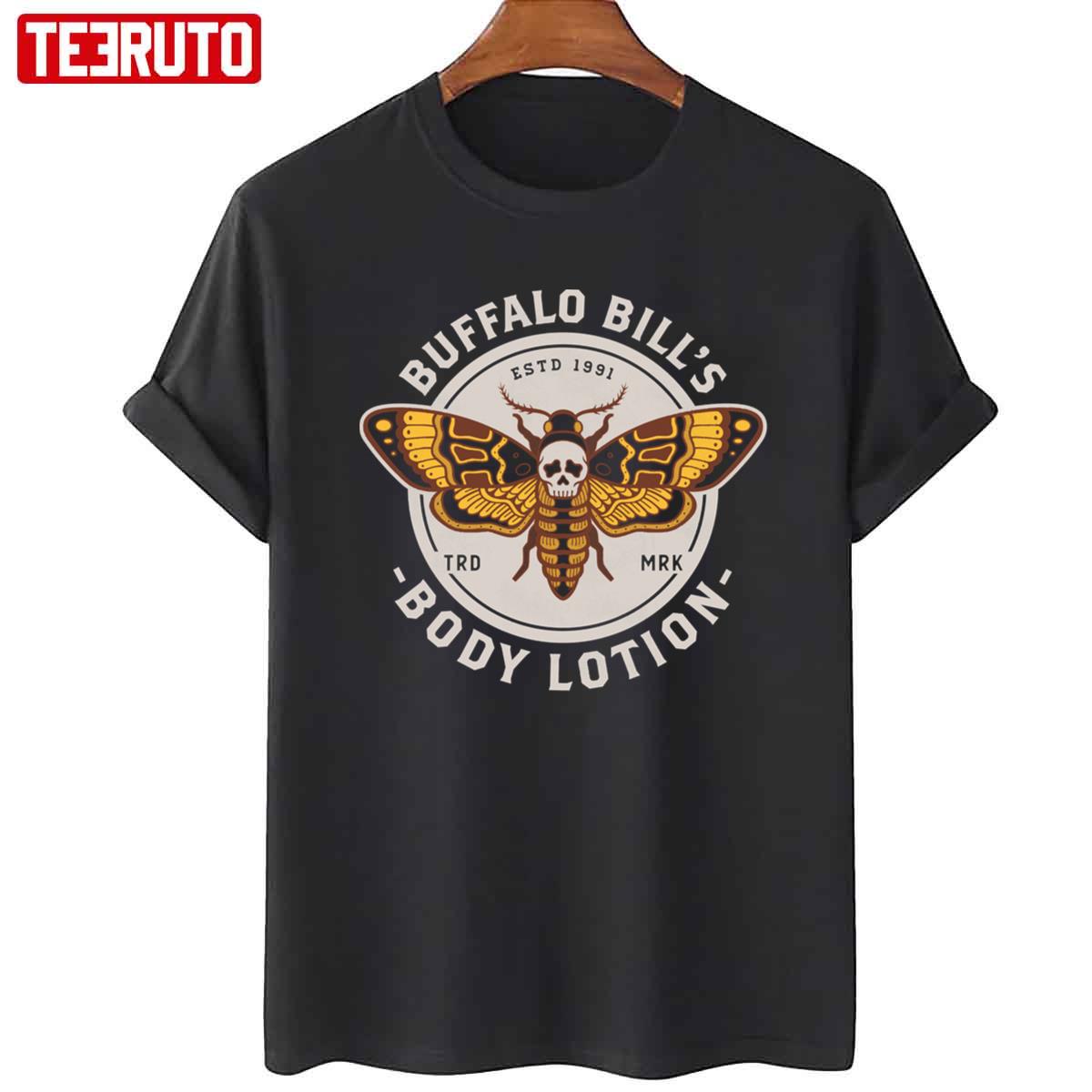Buffalo Bill's Body Lotion Death's Head Moth Horror Vintage Unisex T-Shirt