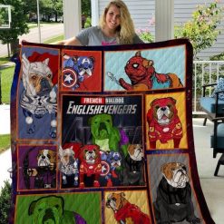 Bulldog English Avengers Quilt Blanket