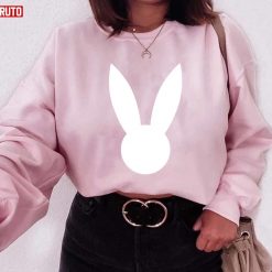 Bunny Ears White Ariana Grande Unisex Sweatshirt