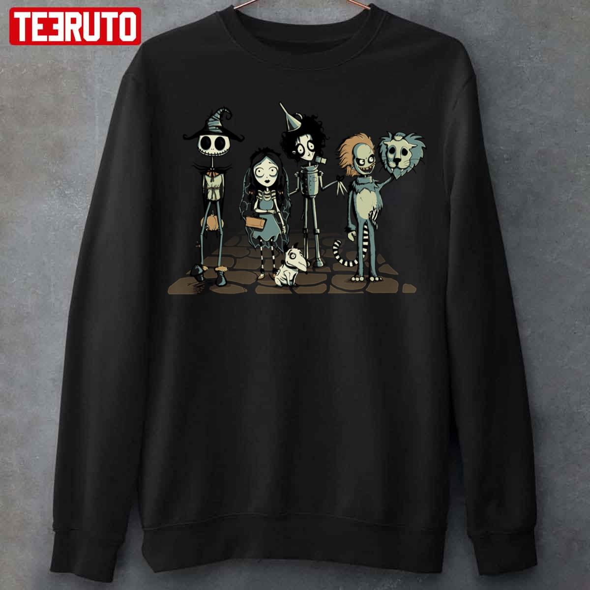 Burtons Of Oz Halloween Jack Beetlejuice Corpse Bride Unisex Sweatshirt