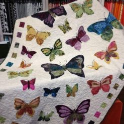 Butterfly Colorful Pattern Quilt Blanket
