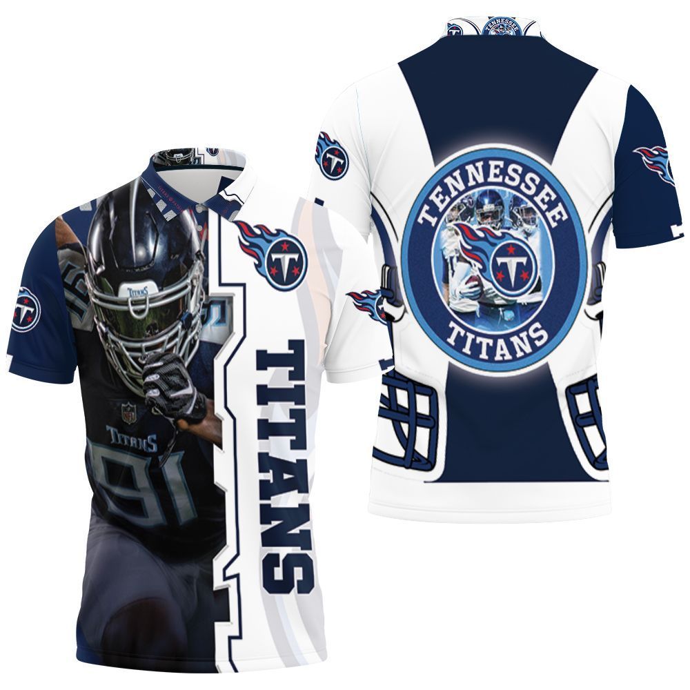 Cameron Wake 91 Tennessee Titans Afc South Division Super Bowl 2021 3d Polo Shirt Jersey All Over Print Shirt 3d T-shirt