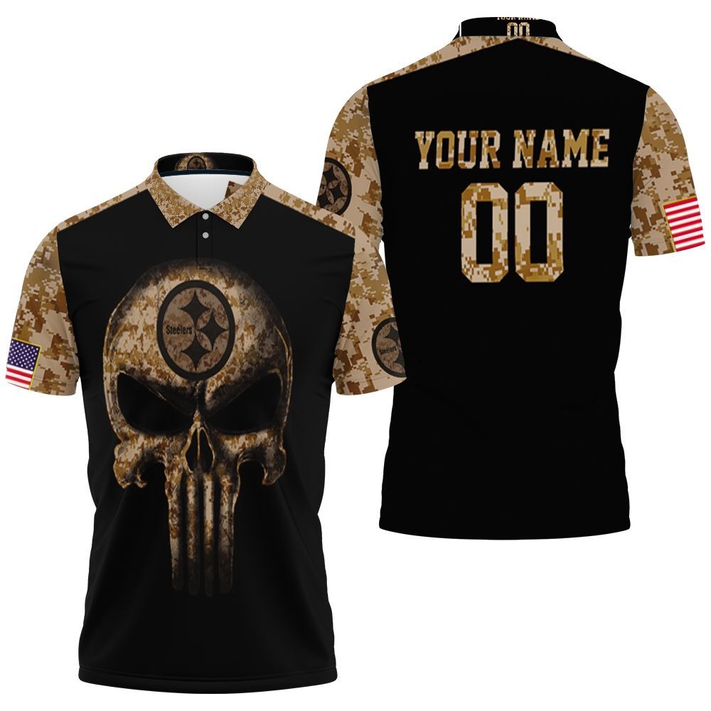 Pittsburgh Steelers Tee Shirt Skull 3D For Men And Women