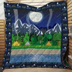 Camping Art Quilt Blanket
