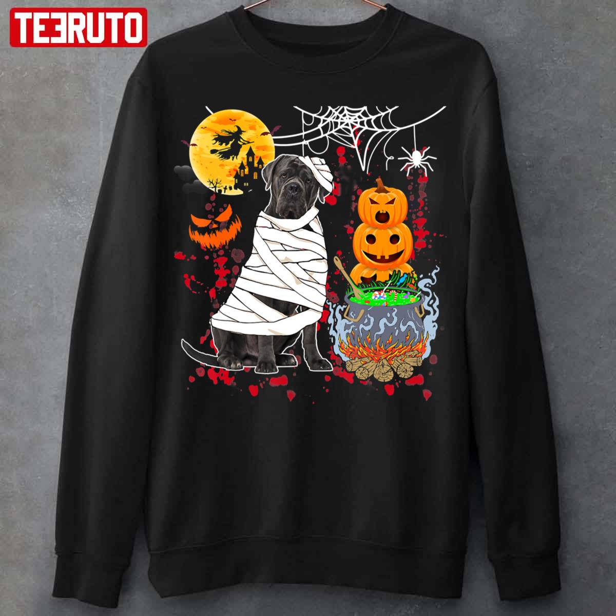 Cane Corso Dog Mummy Halloween Dog Scary Pumpkins Lover Unisex Sweatshirt