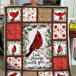 CARDINAL BIRD  I Am Always With You Quilt Blanket DUP2