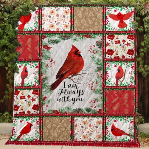 Cardinalis Bird I Am Always With You Cardinal Lo Quilt Blanket