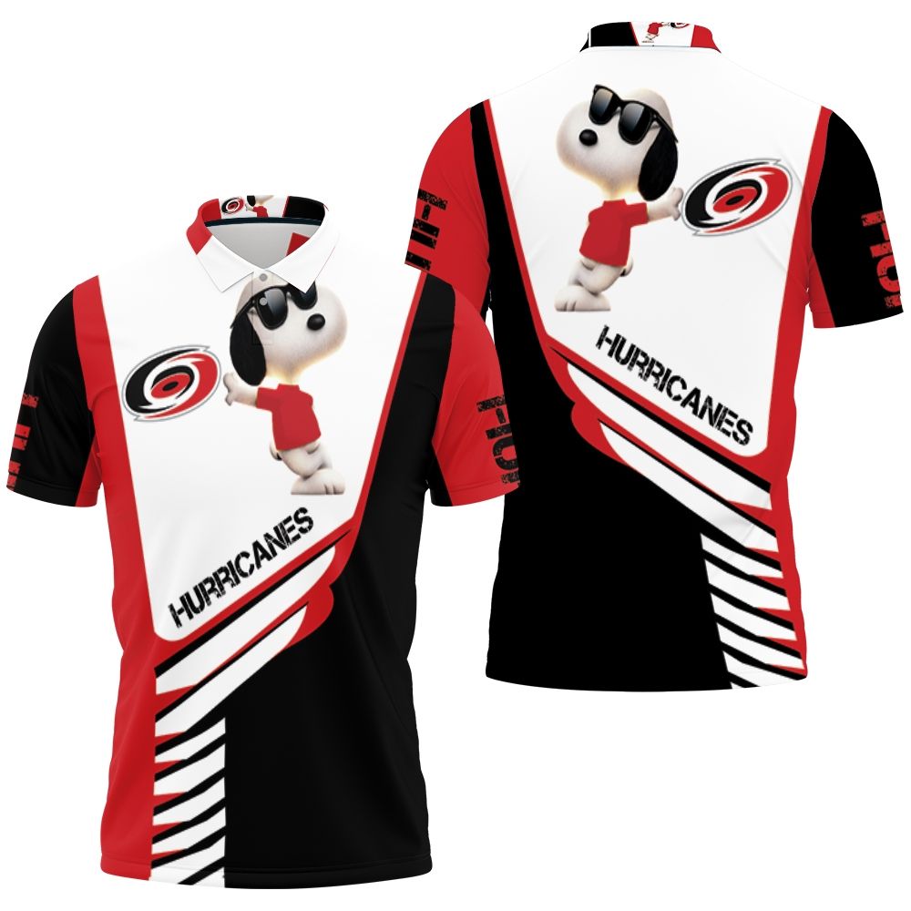 Carolina Hurricanes Snoopy For Fans 3d Polo Shirt All Over Print Shirt 3d T-shirt