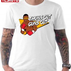 Cartoon Art Mike Tyson Thuns Out Guns Out Unisex T-shirt