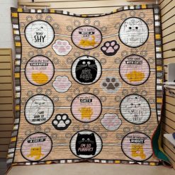 Cat Is The Best Therapist In The World Cat Lo Quilt Blanket