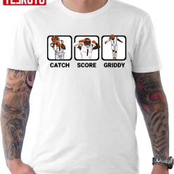 Catch Score Griddy Repeat NFL Football Unisex T-shirt