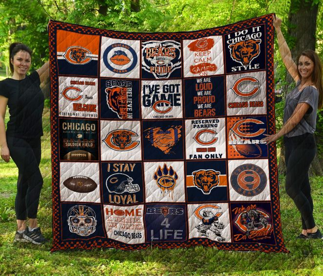 Chicago Bears Quilt Blanket - Teeruto