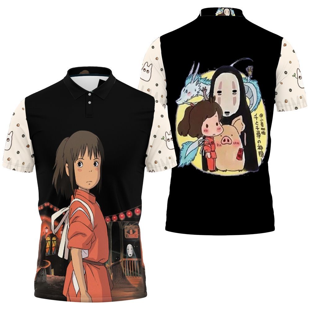 Chihiro Ogino Studio Ghibli No Face For Anime Fan Polo Shirt All Over Print Shirt 3d T-shirt