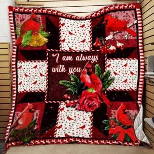 Christmas Always With You Cardinal Bird Cardinal Lo Quilt Blanket