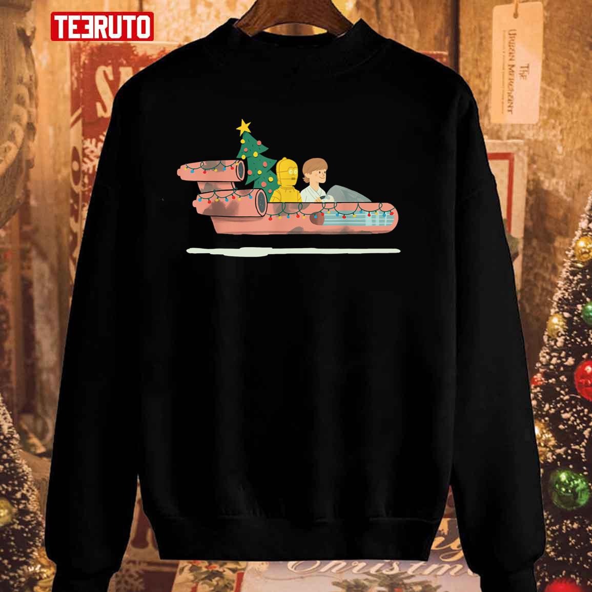 Christmas Tree Run C-3PO Anakin Skywalker Star Wars Unisex Sweatshirt