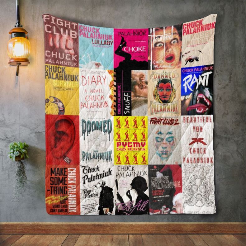 Chuck Palahniuk Books Quilt Blanket