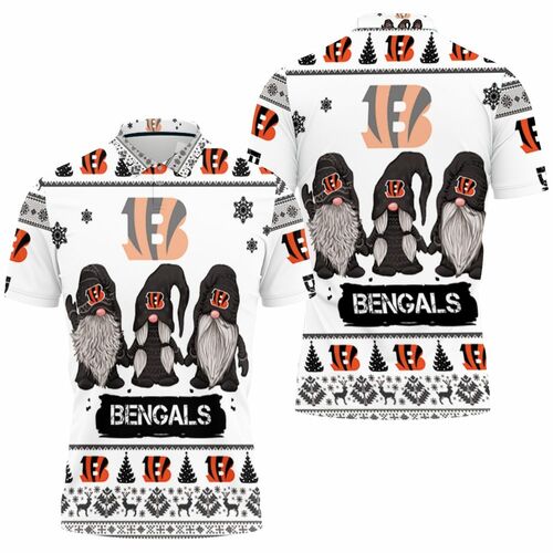 Christmas Gnomes Cincinnati Bengals 3D Pullover Hoodie - Freedomdesign