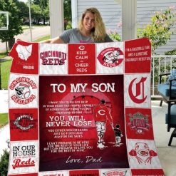 Cincinnati Reds Letter For Son Quilt Blanket
