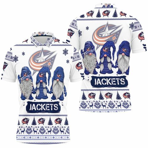 Columbus Blue Jackets Christmas Gnomes Ugly Sweatshirt Christmas 3d Polo Shirt Model A31409 All Over Print Shirt 3d T-shirt