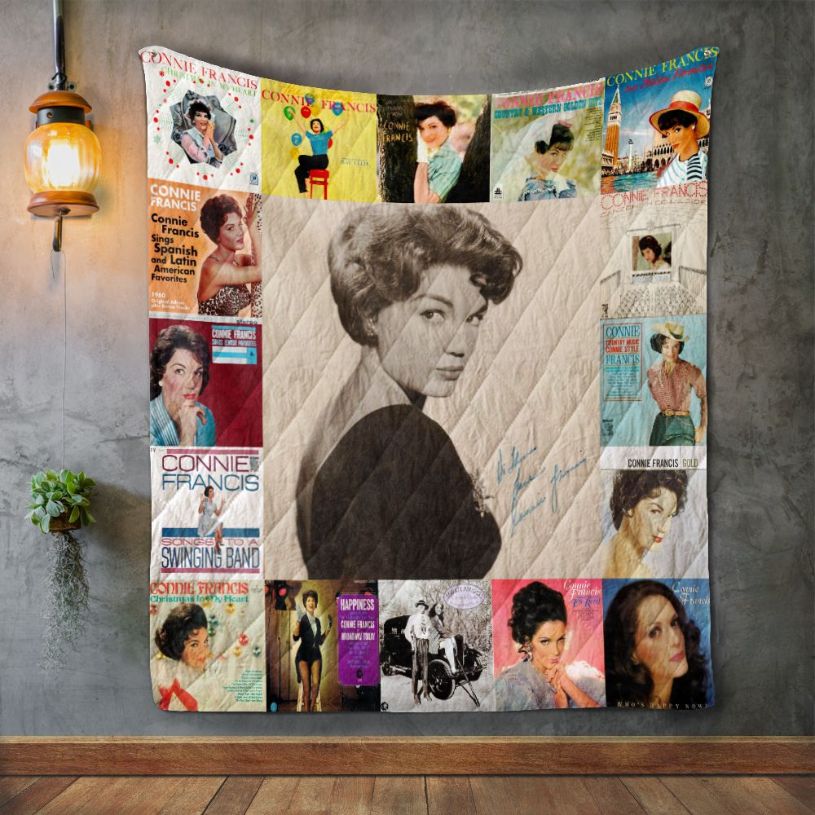 Connie Francis Style Three Album  Quilt Blanket