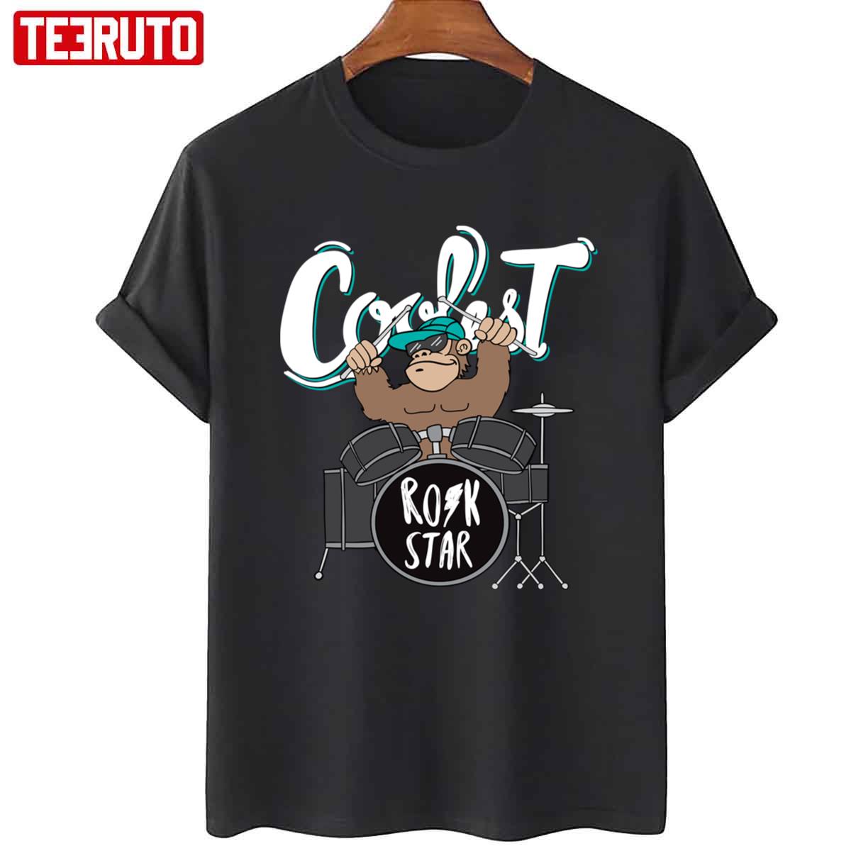 Coolest Drummer Gorilla Rock Star Unisex T-Shirt