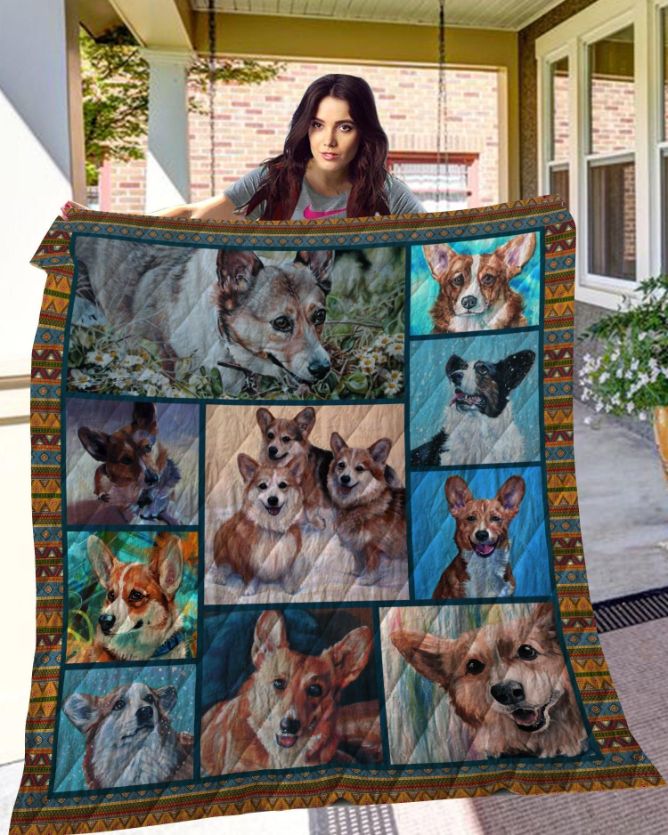 Radiant Corgi Quilted Blanket NCU0NNT686