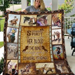 Cowgirl Spirit Cowgirl Strong Quilt Blanket