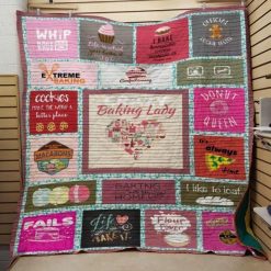 Crazy Baking Lady Quilt Blanket