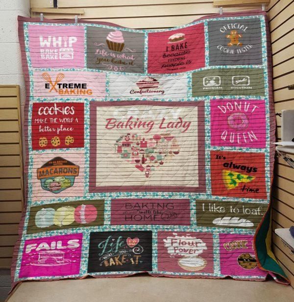 Crazy Baking Lady Quilt Blanket Teeruto